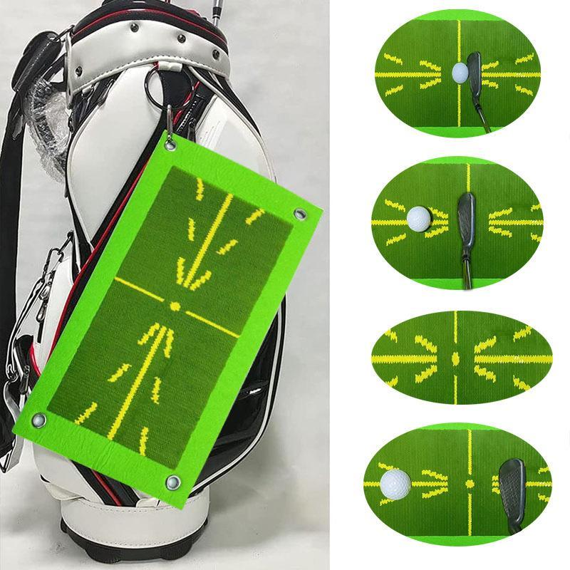 Indoor Golf Practice Mat, Outdoor Golf Swing Practice Pad with Stakes and Carabiner Clip, Golf Swing Training Pad, Outdoor Golf Practice Mat, Ball Sports Equipment, Summer Gift, Christmas Gift