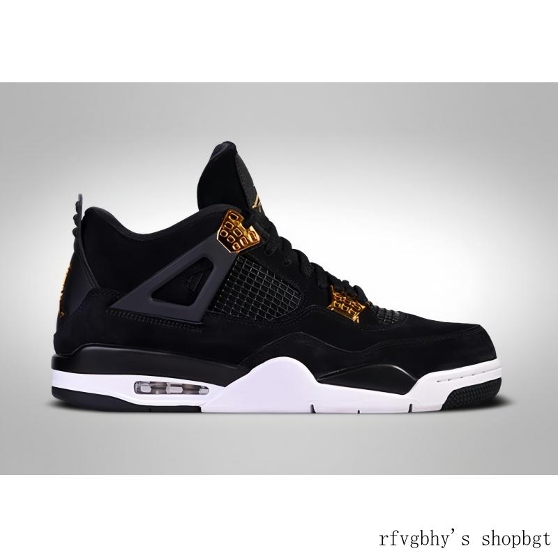 Jordan 4 Classic design ,Lightweight and slip-resistant,Mid-top vintage basketball shoes black whiteWinter Sale