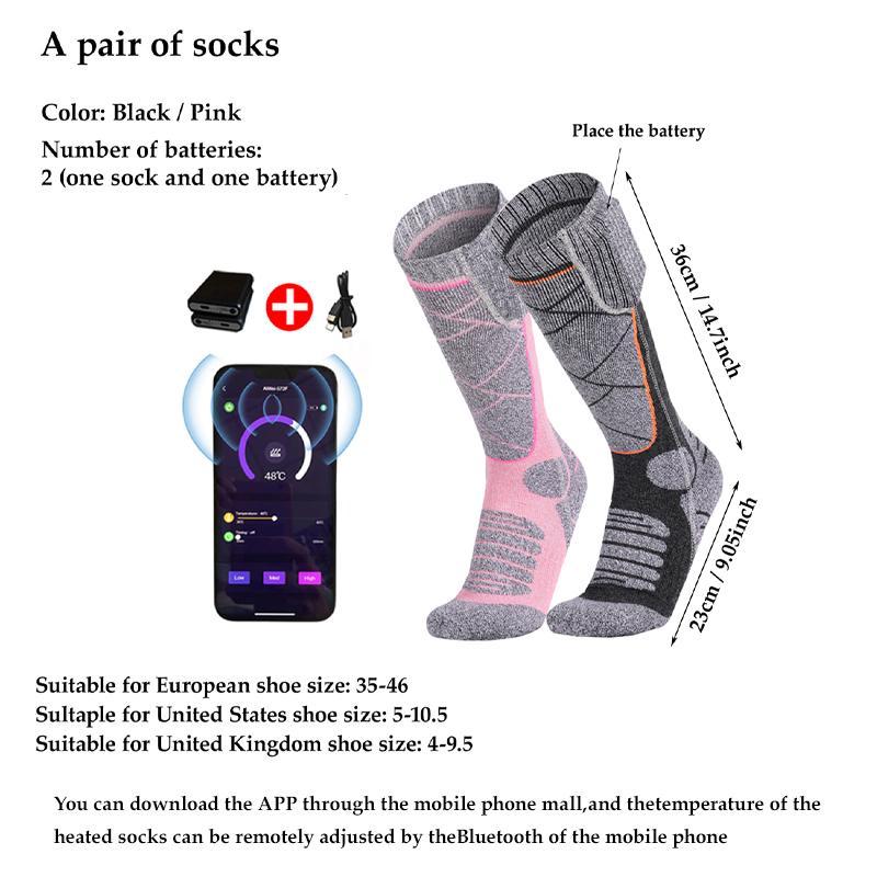 USB Rechargeable Heating Socks, Smart Constant Temperature Heating Socks, Outdoor Cycling Skiing Electric Warm Socks, Christmas Gift