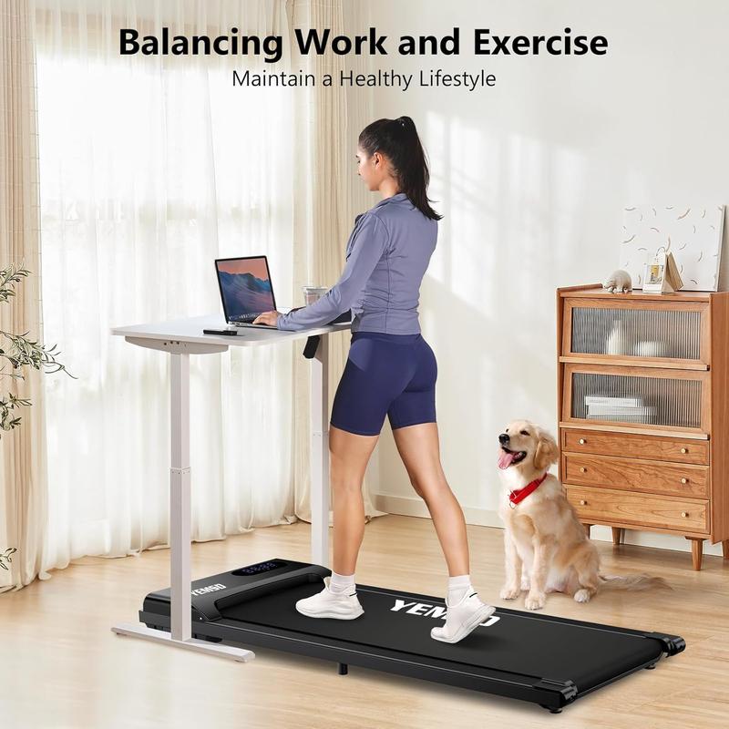 Under Desk Walking Pad Treadmill, Compact Home Office Walking Machine with LED Display