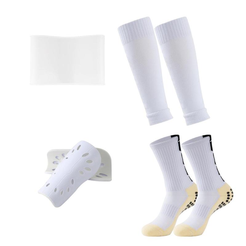 Non-slip Football Socks Set, 1 Set Anti-wear Football Equipment, Football Protective Leg Pad, Sports Socks Set for Men & Women