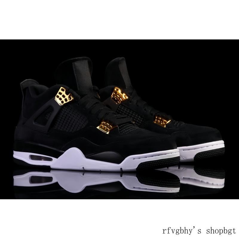 Jordan 4 Classic design ,Lightweight and slip-resistant,Mid-top vintage basketball shoes black whiteWinter Sale