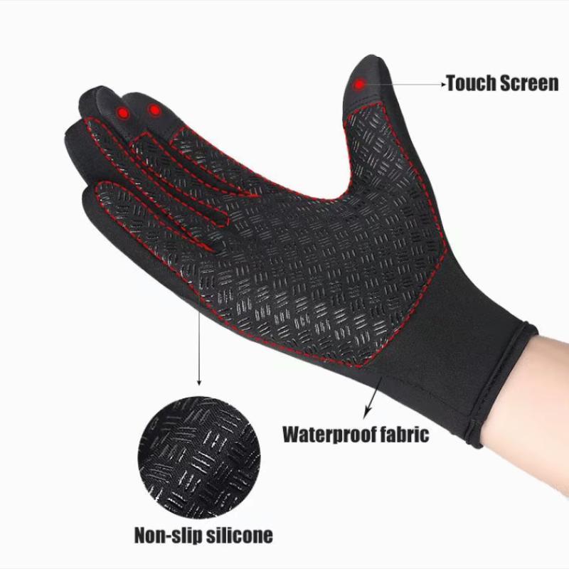 Winter Warm Gloves, 1 Pair Touch Screen Waterproof Windproof Gloves, Non-slip Sports Gloves for Cycling, Fishing, Hiking, Outdoor Activities