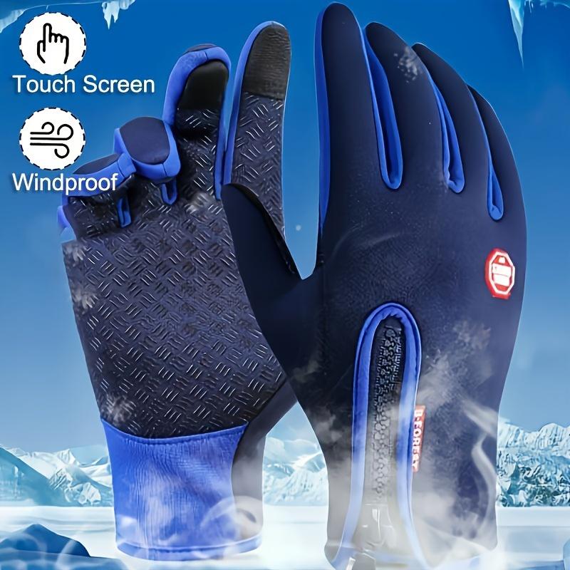 1 Pair Thermal Insulation Waterproof Non-Slip Touchscreen Gloves for Winter Sports Enthusiasts - Warm, Fleece-Lined, Windproof, and Durable - Ideal for Skiing, Snowboarding, and Outdoor Activities