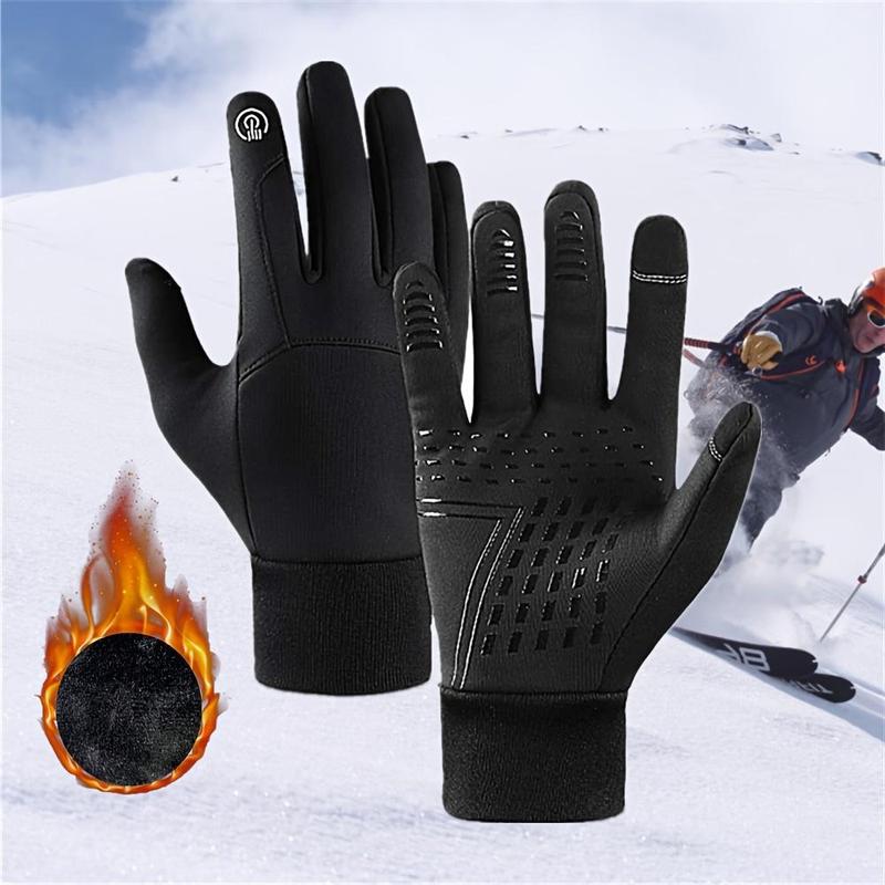 Winter Warm Cycling Gloves, 1 Pair Touch Screen Waterproof Cycling Outdoor Non-slip Sports Gloves, Sports Gloves for Men