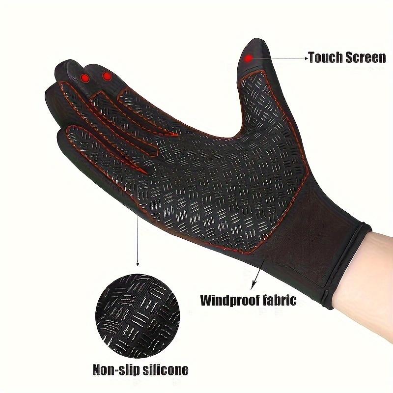 1 Pair Thermal Insulation Waterproof Non-Slip Touchscreen Gloves for Winter Sports Enthusiasts - Warm, Fleece-Lined, Windproof, and Durable - Ideal for Skiing, Snowboarding, and Outdoor Activities