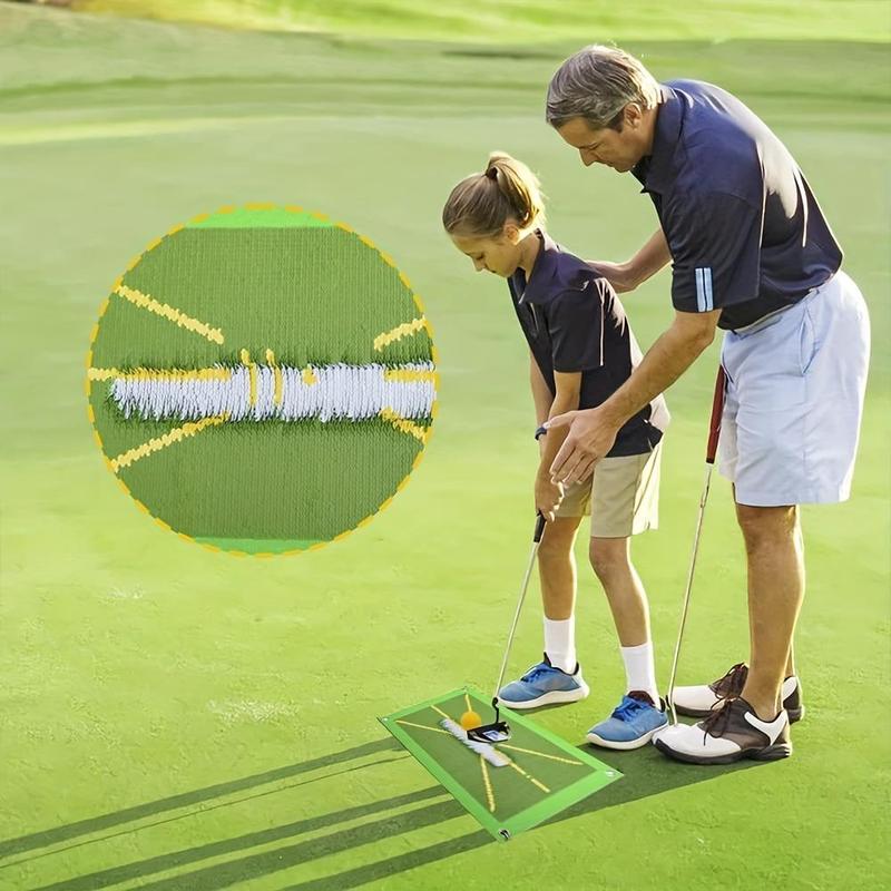 Indoor Golf Practice Mat, Outdoor Golf Swing Practice Pad with Stakes and Carabiner Clip, Golf Swing Training Pad, Outdoor Golf Practice Mat, Ball Sports Equipment, Summer Gift, Christmas Gift