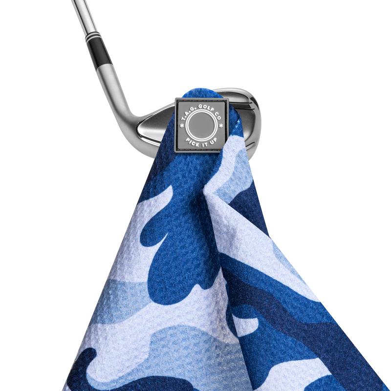 Blue Steel Signature Magnetic Golf Towel towels golf equipment waffle pattern men golfer magnetic golf golf gift outdoor golf golf accessory