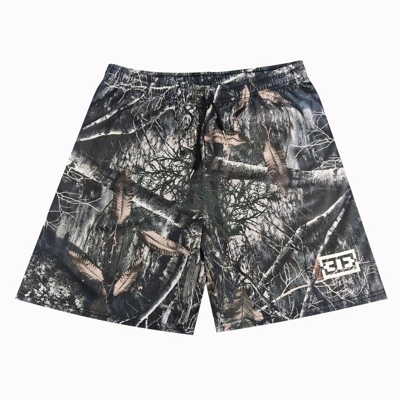 Men's Mesh Shorts Men's Shorts 5 Inch Inseam Shorts Gym Breathable Elastic Workout Realistic Camouflage Athletic Shorts