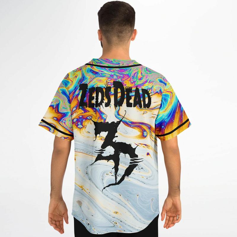 Zeds Dead Acid trip Baseball Jersey, EDM Gift, Electronic Dance Music Outfit, EDM Festival Shirt, Rave Family Gift, Unisex