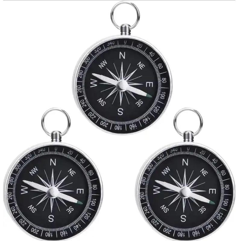 Compass with Keychain, Portable Small Compass, 1 Count Handheld Pocket Guide Tool for Outdoor