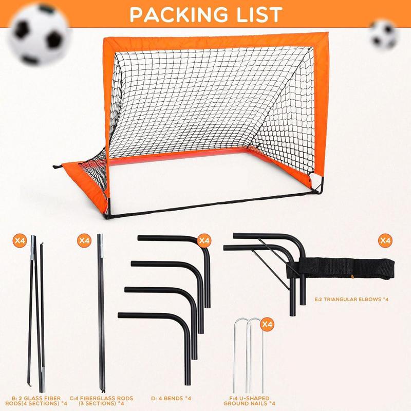 Portable Soccer Goal, 1 Set Pop Up Soccer Goal, Football Goal for Backyard, Indoor and Outdoor, Football Accessories