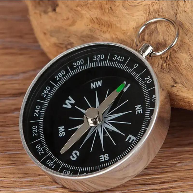 Compass with Keychain, Portable Small Compass, 1 Count Handheld Pocket Guide Tool for Outdoor