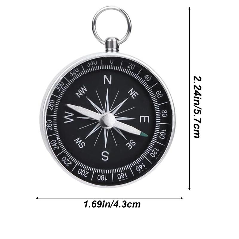 Compass with Keychain, Portable Small Compass, 1 Count Handheld Pocket Guide Tool for Outdoor