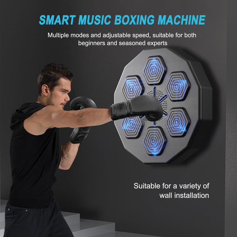 Smart Bluetooth Music Boxing Machine with 14oz Gloves, Wall Mounted Electronic Punching Pad for Adults & Kids, Beat Sync Technology, Home Workout