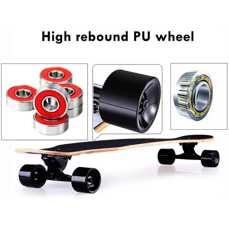 31 Inch Small Longboard Carving Cruising Skateboard for Kids Teens Adults