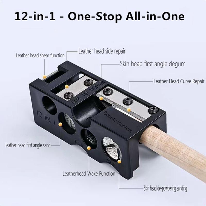 12-in-1 Multifunctional Pool Cue Repairs, Leatherhead Cane Repair Tool, Reusable Billiard Accessories, Billiard Supplies