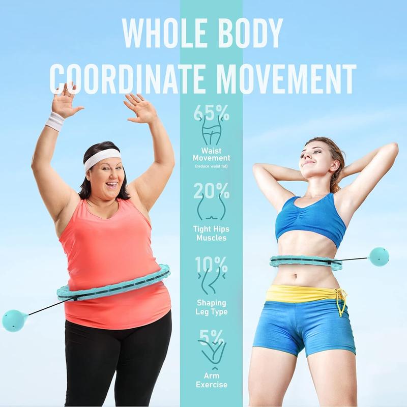 2-in-1 Fitness Hoop: Hula & Waist Trainer