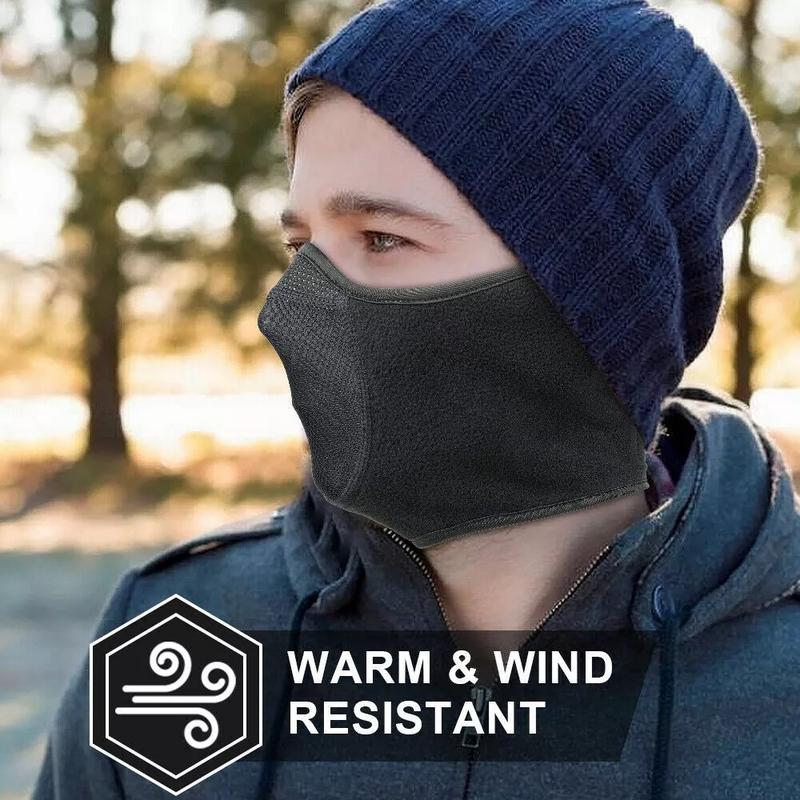 Winter Windproof Coldproof Warm Mask Earmuffs for Outdoor Sports Motorcycle Riding Bicycle Skiing Hiking Climbing, Men's Face Protection Soft Mask Earmuffs