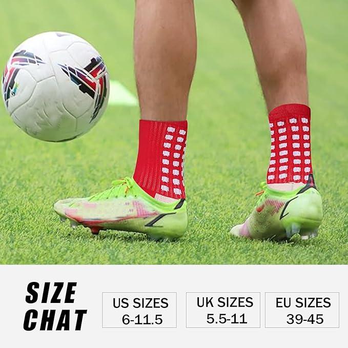 Grip Soccer Socks Anti Slip Non Slip Men's Athletic Socks for Football Basketball Sports