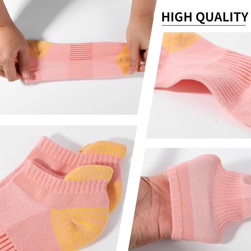 Running Ankle Socks for Women Athletic Cotton Cushioned 5-6 Pairs Workout No Show Socks Women