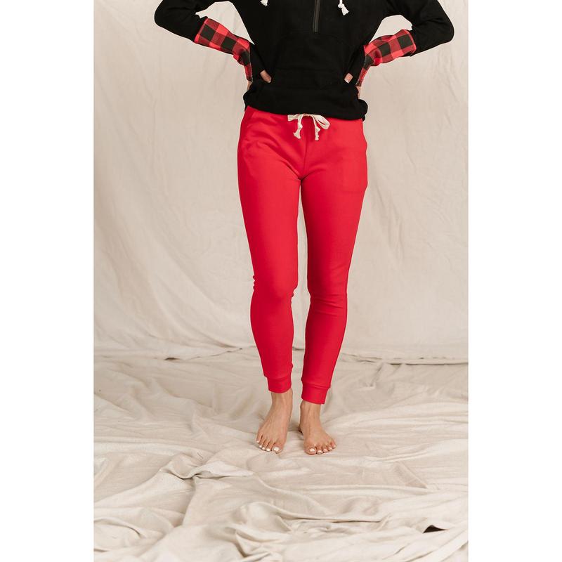 Ampersand Avenue Jogger Performance Fleece - Candy Apple