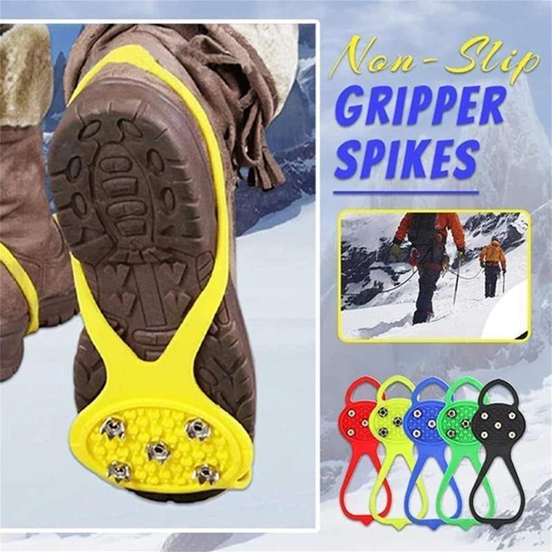 Universal Non-Slip2PCS Gripper Spikes,Durable Cleats with Good Elasticity,Easy to Pull On or Take Off,Suitable for All Type of Shoes,Perfect for Winter Sports