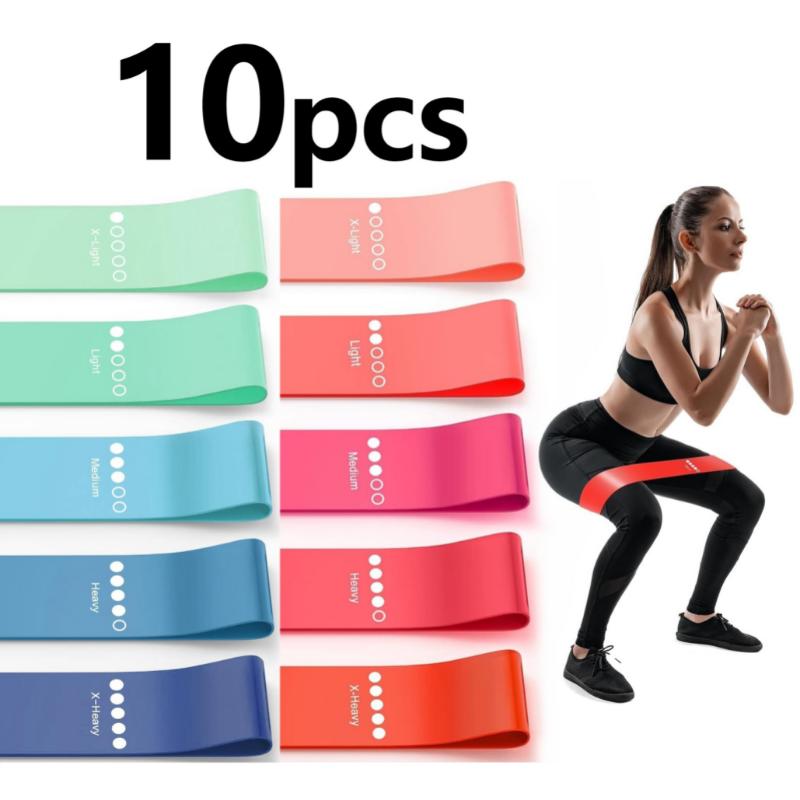 10pcs Resistance Bands, Exercise Workout Bands For Women And Men Stretch Bands For Booty Legs, Pilates Flexbands