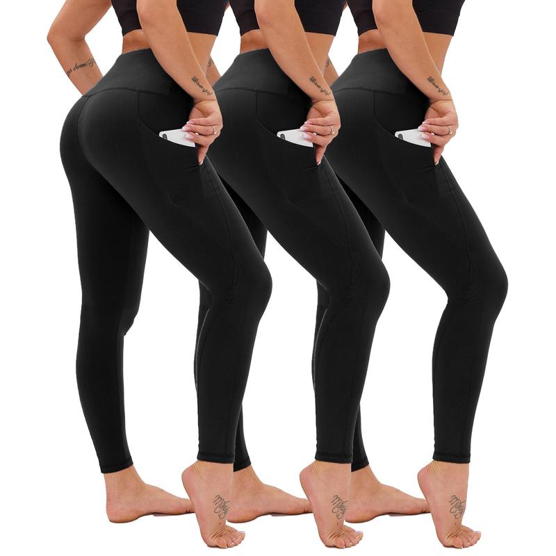 Viconow 3 Pack High Waisted Yoga Pants Soft Workout Leggings