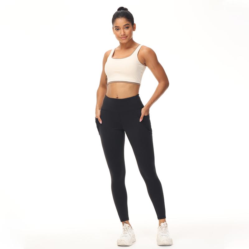 High Waisted Leggings for Women - No See Through Tummy Control Cycling Workout Yoga Pants with Pockets