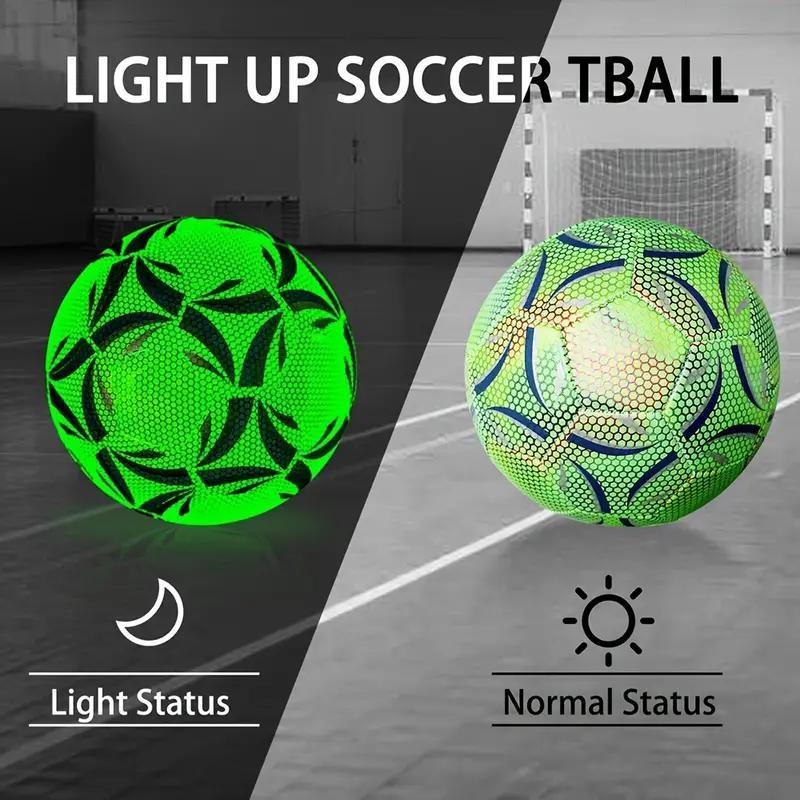 Glow in The Dark Football, 1 Count Reflective Football Training Game, Football Ball for Indoor Outdoor Training, Gift for Festival, Christmas Gift