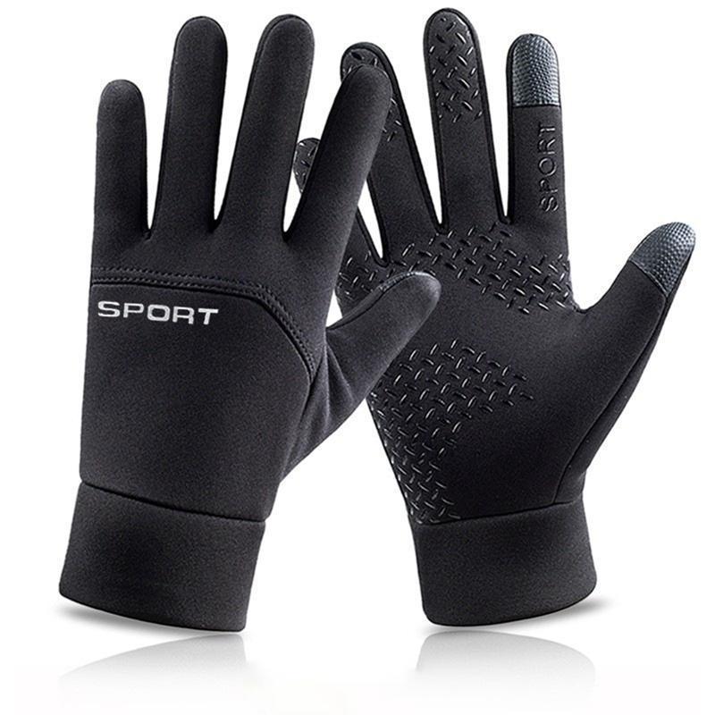 Winter Warm Gloves, Outdoor Sports Windproof Waterproof Non Slip Touch Screen Gloves, Sports Gloves for Men & Women, Gym Accessories