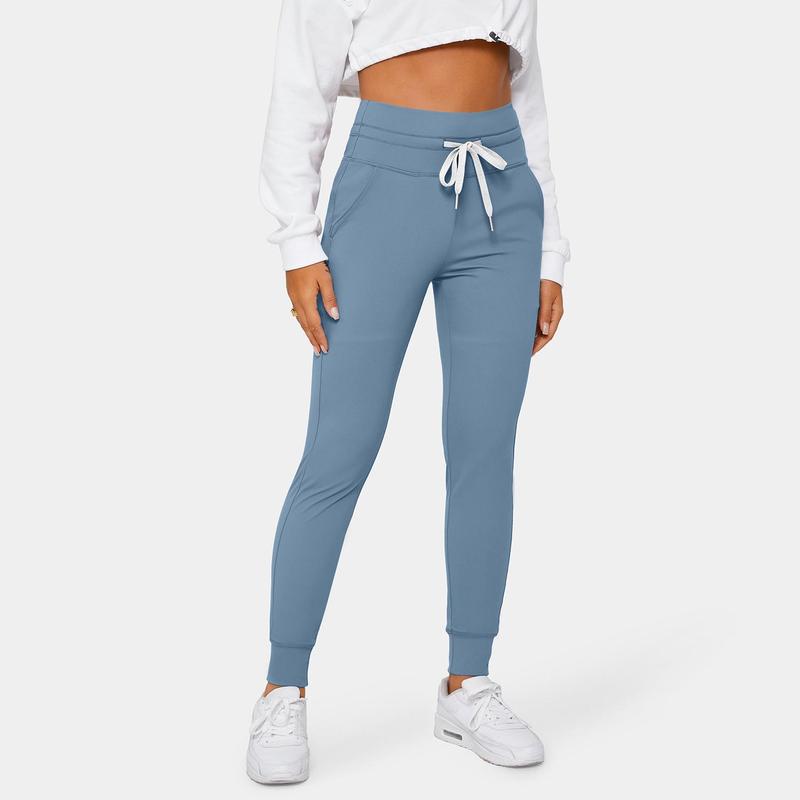 Halara Softlyzero™ Airy High Waisted Drawstring Side Pocket Plain Cool Touch Full Length Joggers-UPF50+