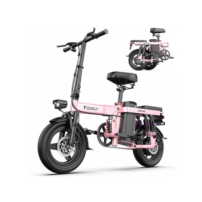 TOOFLY | New Product Launch | Premium Gray Adult Electric Bike, 48V 15AH Sensitive Battery, 32km H 30 LED, 500W Brushless Motor, Lightweight 14 LED Headlight LCD Display Folding Electric Bike