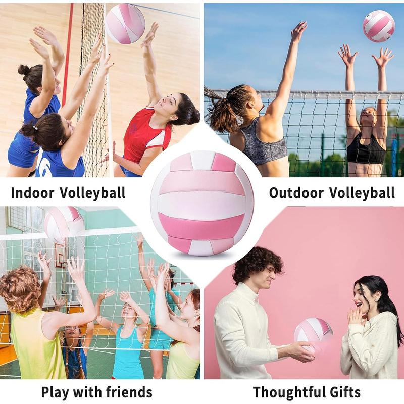 Soft Touch Volleyball Ball Gifts for Teen Girls  Youth Team Beginners Durable Volleyballs for Outdoor Indoor Beach Pool Water Play Official Size 5  Practice Volley Ball