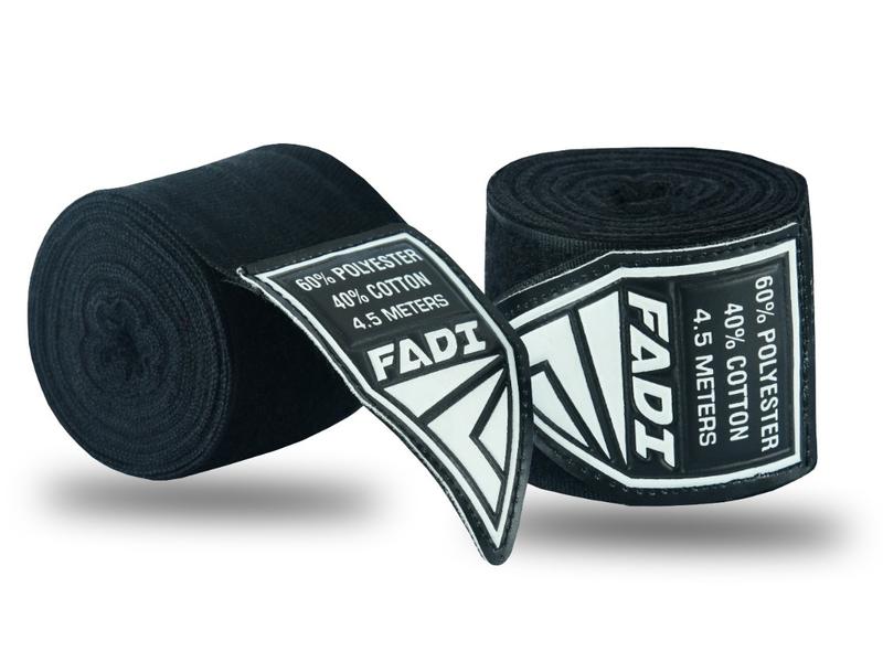 Fadi Sports Semi-Elastic Handwraps for Better Grip - Black Mexican Handwrap for Boxing and MMA