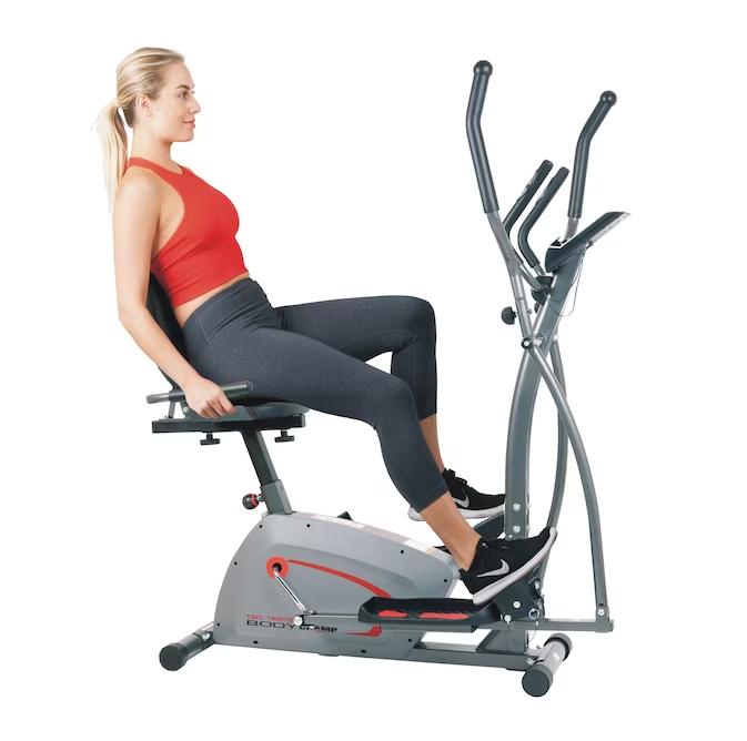 Body Flex Sports Trio-Trainer Magnetic Recumbent Cycle Exercise Bike