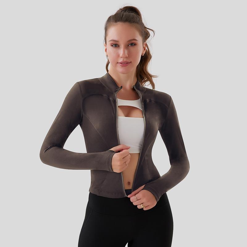 Slim-Fit Yoga Sports Jacket, Quick-Dry and Breathable, Comfortable Fit, Must-Have for Gym and Running, Lightweight Outerwear