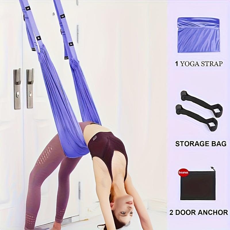 1 One Adjustable Yoga Straps, with 4 Straps, Suitable for Aerial Yoga, Pilates and Fitness Swing-Improve Flexibility and Strengthen Core Muscles.