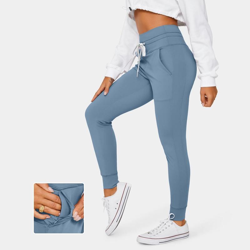 Halara Softlyzero™ Airy High Waisted Drawstring Side Pocket Plain Cool Touch Full Length Joggers-UPF50+