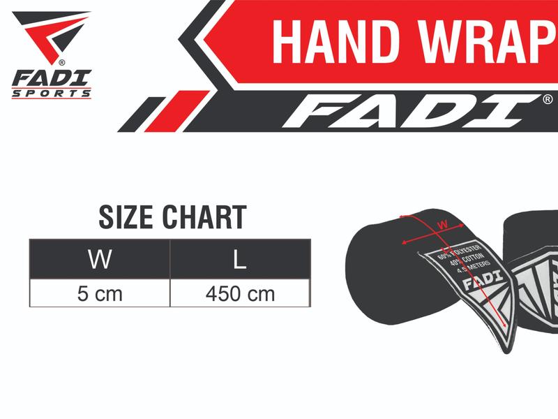 Fadi Sports Semi-Elastic Handwraps for Better Grip - Black Mexican Handwrap for Boxing and MMA