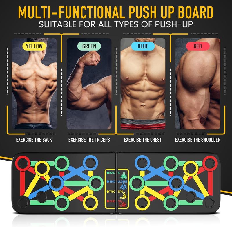 Push Up Board for Men & Women, Multi-Function Pushup Board, Push Up Board for Floor, Fitness Strength & Exercise Training Equipment for Home Workout