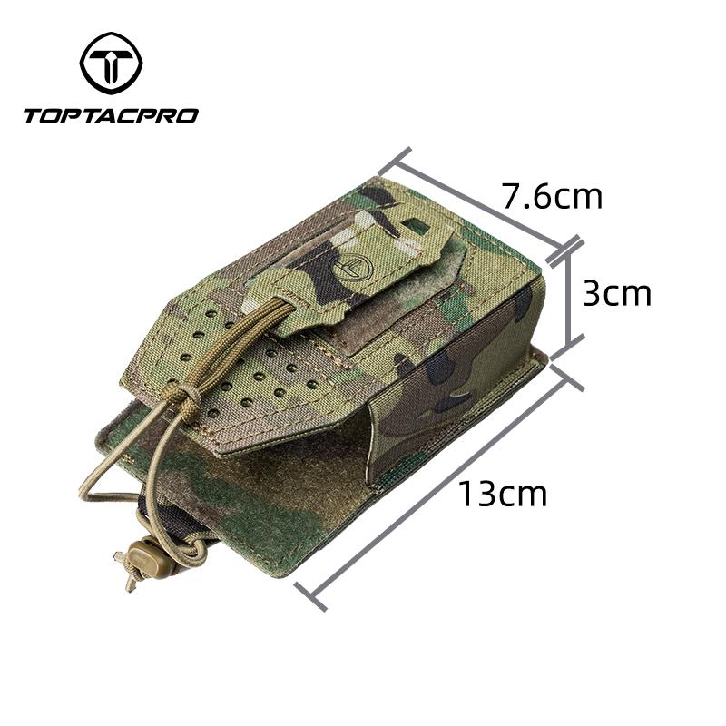 TOPTACPRO Tactica Mini Radio Pouch MOLLE Mag Pouch Walkie-talkie Holder 8524