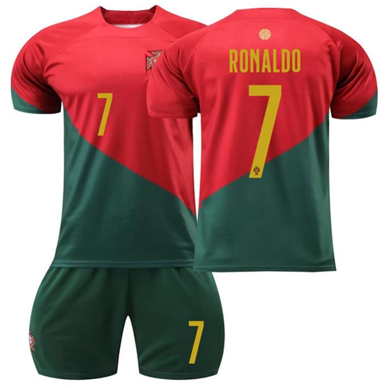 Soccer Jersey Boys,Boys' Soccer Jersey CR7 No.7 Soccer Jersey For Kids Football Youth, Soccer Shirt Shorts Kit Set B0011