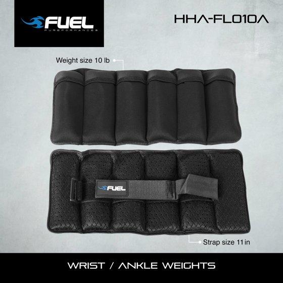 Fuel Pureformance Adjustable Wrist Ankle Weights, 5-Pound Pair (10 lb total)