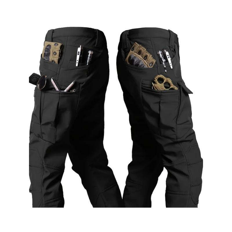 Men's Outdoor Jacket and Pants Set, Windproof Waterproof, Multi-Pocket, Hiking, Cycling