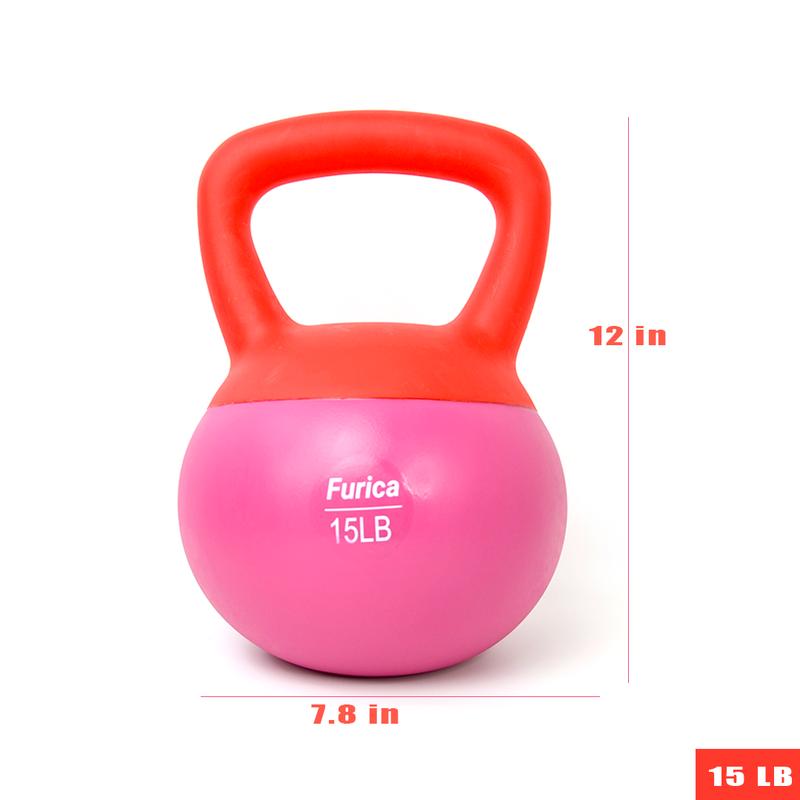 Soft Kettlebell with Handle for Home Gym - Versatile Weightlifting, Conditioning, Strength, and Core Training Fitness Equipment weights