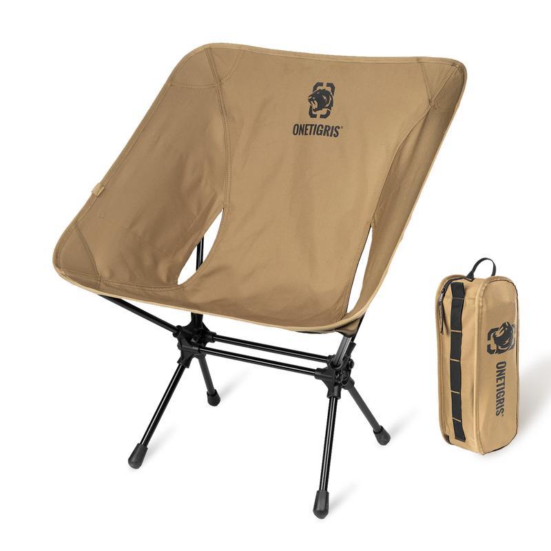 Onetigris Gadgets Portable Camping Chair , 330 Lbs Capacity, Heavy Duty Compact Folding Chair for Camping Hiking Gardening Travel Beach Picnic Lightweight