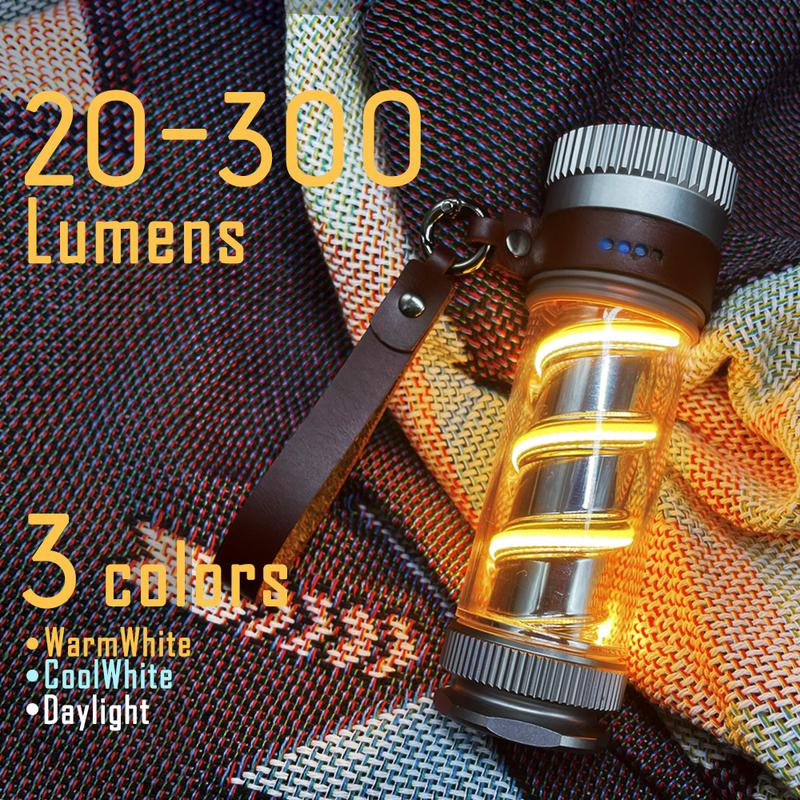 LED Lantern Rechargeable, Edison Light Stick, Camping Lights with 4 Light Modes, 3 Colors COB Light Camp Lamp Portable  Lantern Flashlight for Power Outages Hurricane Emergency Hiking