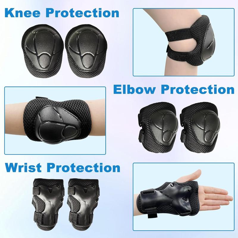 Protective Gear Set Knee Pads Elbow Pads Wrist Guards 3 in 1 for Skating Cycling Bike Rollerblading Scooter Hoverboard